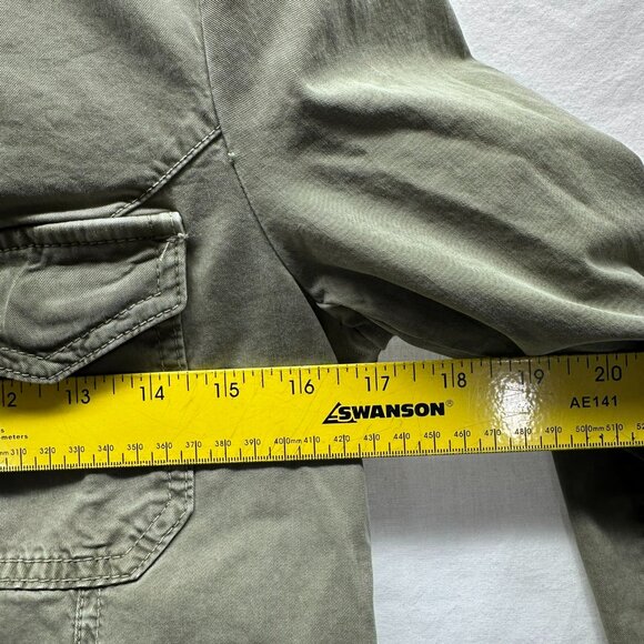 Nukus Green Utility Jacket Women Size Small Full Button Up Multiple Pockets - Picture 3 of 8